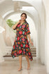 Printed A-Line Midi Ethnic Dresses